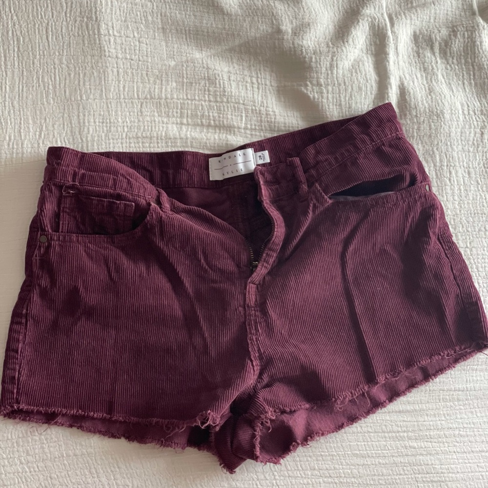 Kendal + Kylie Burgundy Shorts